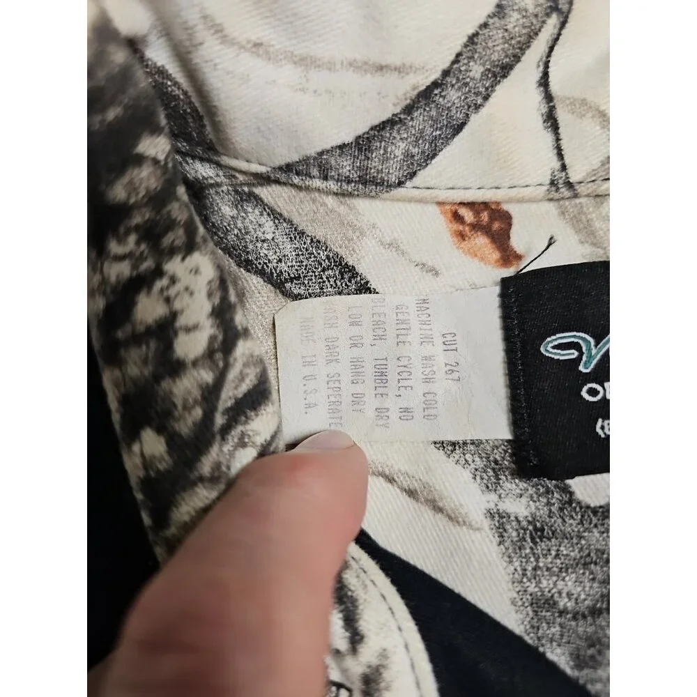 Legendary Whitetails Shirt Men’s Size XL Black White Camo Long Sleeve Western - Picture 5 of 7